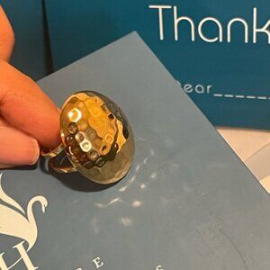 Bold Textured Gold Dome Ring • 14K Gold Plated • Waterproof & Hypoallergenic